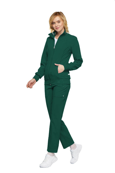 Hunter Green - Cherokee Infinity Zip Front Jacket