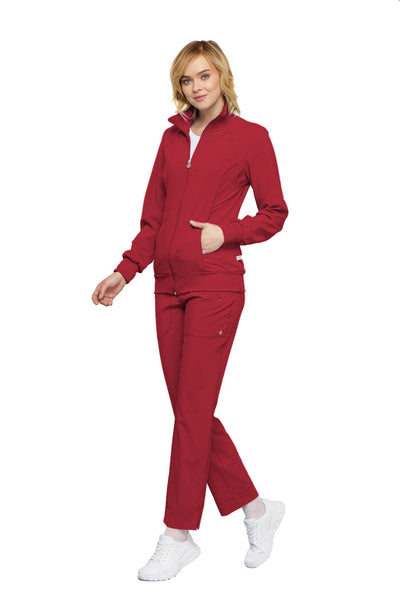 Red - Cherokee Infinity Zip Front Jacket