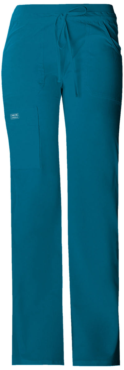 Caribbean Blue - Cherokee Workwear Core Stretch Drawstring Cargo Pant