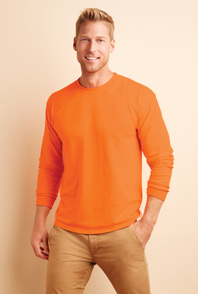 Orange - Gildan Long Sleeve T-Shirt