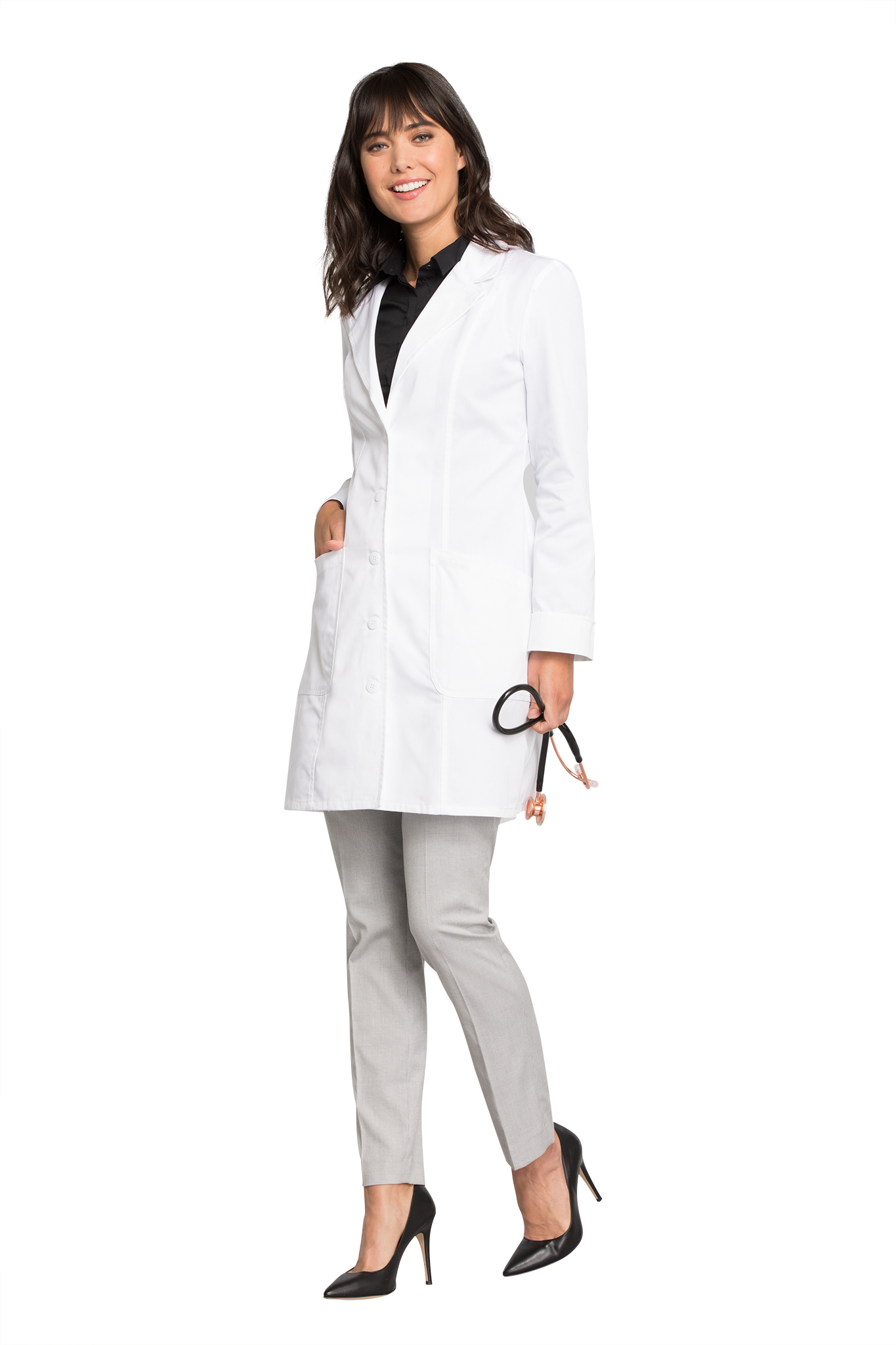 White - Cherokee Lab Coats 36” Women's Lab Coat