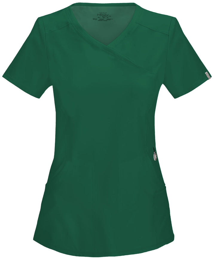 Hunter Green - Cherokee Infinity Mock Wrap Top