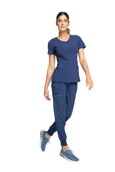 Navy - Cherokee Infinity Mock Wrap Top