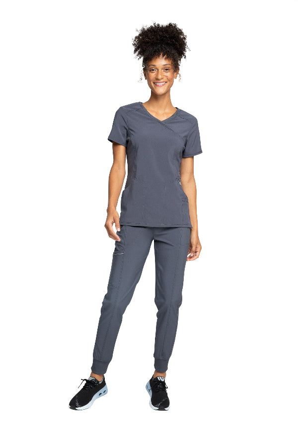 Pewter - Cherokee Infinity Mock Wrap Top