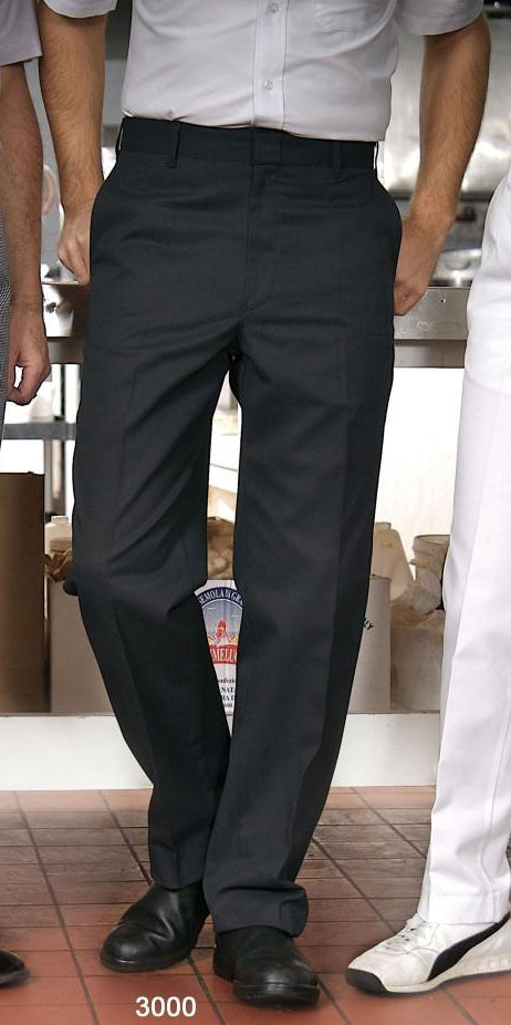 Black - Premium Uniforms Econo Chef Pants - Button Closure