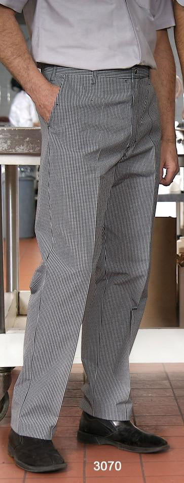 Woven Check - Premium Uniforms Econo Chef Pants - Dome Closure