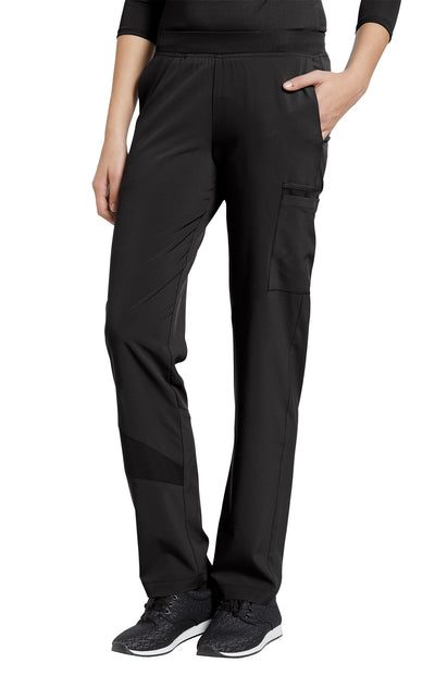 Black - White Cross Fit Pull On Cargo Pant