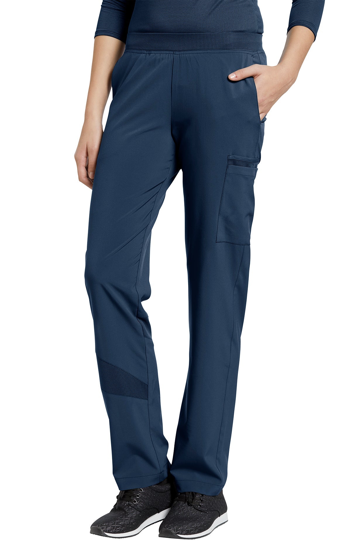 Navy - White Cross Fit Pull On Cargo Pant