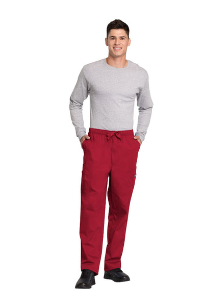 Red - Cherokee Workwear Originals Men's Fly Front Cargo Pant