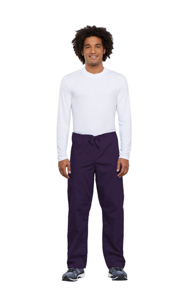 Eggplant - Cherokee Workwear Originals Unisex Drawstring Cargo Pant