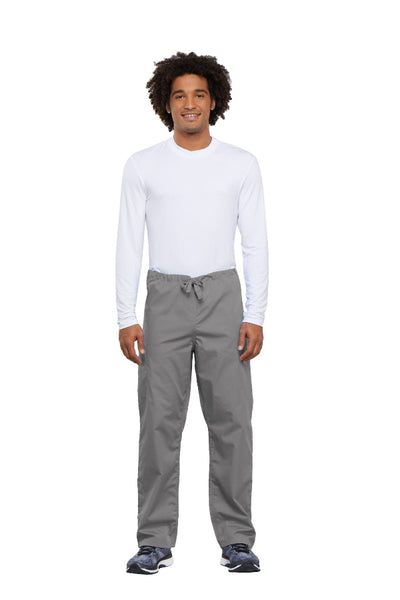 Grey - Cherokee Workwear Originals Unisex Drawstring Cargo Pant
