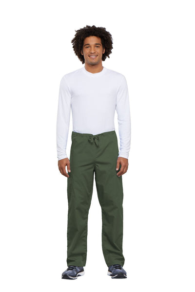 Olive - Cherokee Workwear Originals Unisex Drawstring Cargo Pant