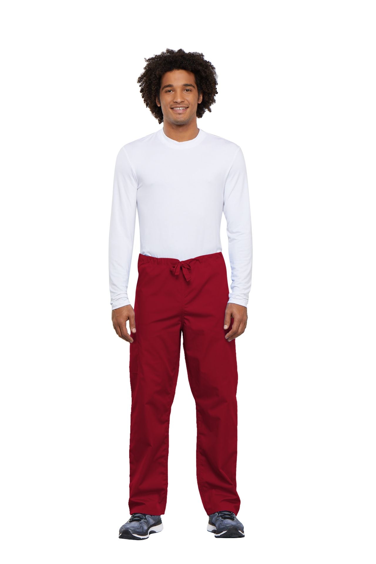 Red - Cherokee Workwear Originals Unisex Drawstring Cargo Pant