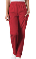 Red - Cherokee Workwear Originals Natural Rise Pull On Cargo Pant