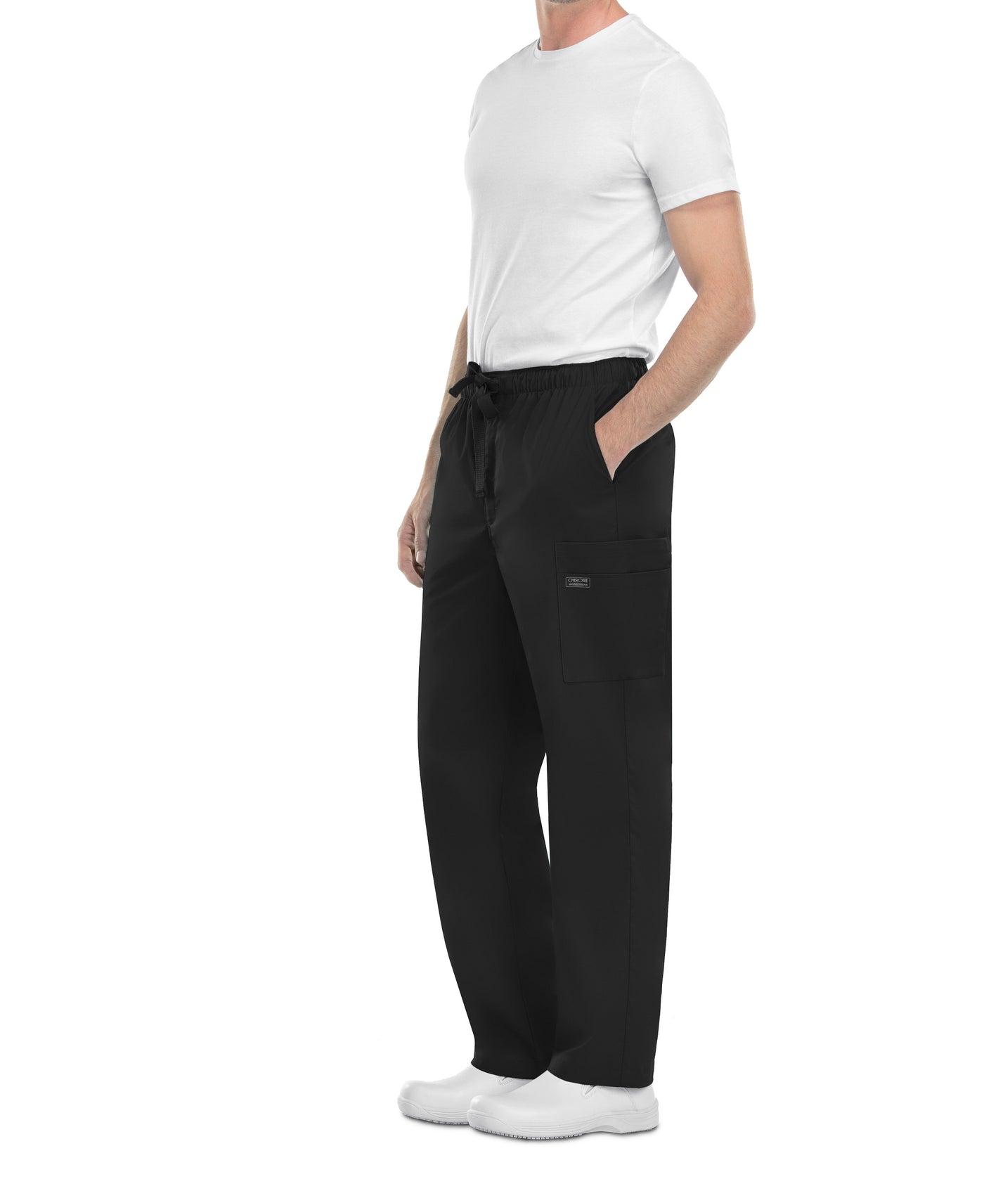 Black - Cherokee Workwear Core Stretch Men's Fly Front Cargo Pant