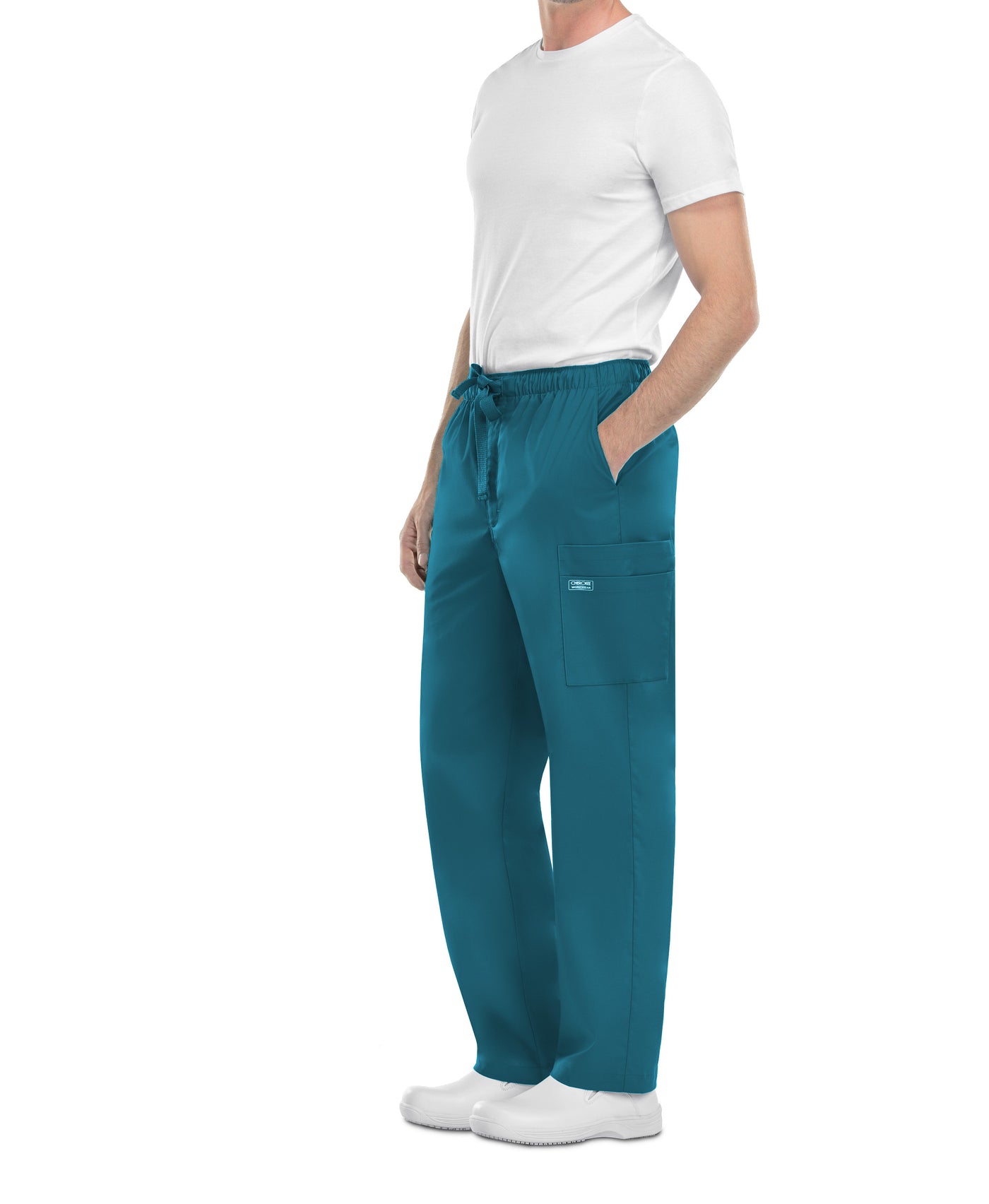 Caribbean Blue - Cherokee Workwear Core Stretch Men's Fly Front Cargo Pant