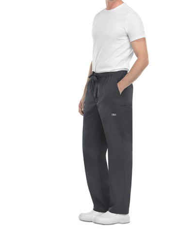 Pewter - Cherokee Workwear Core Stretch Men's Fly Front Cargo Pant