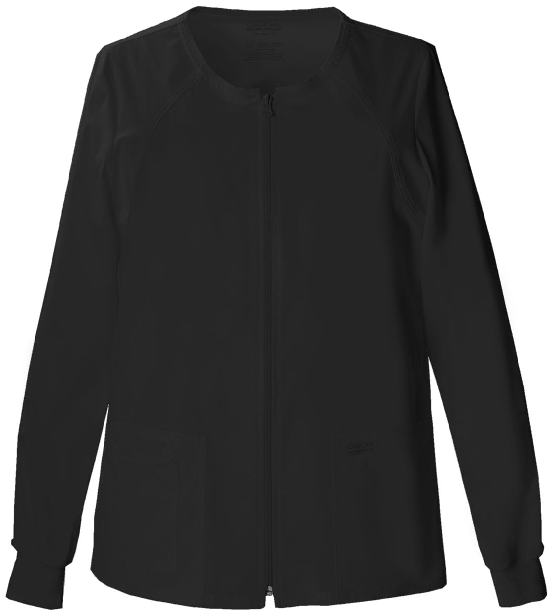 Black - Cherokee Workwear Core Stretch Zip Front Jacket