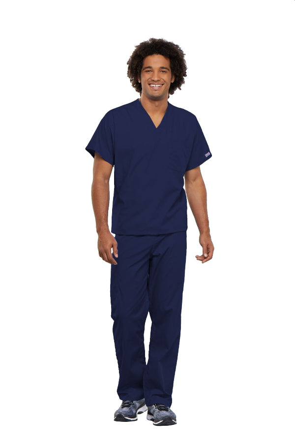 Navy - Cherokee Workwear Originals Unisex V-Neck Tunic