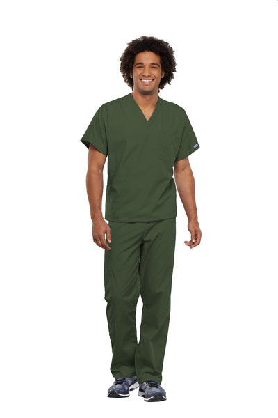 Olive - Cherokee Workwear Originals Unisex V-Neck Tunic
