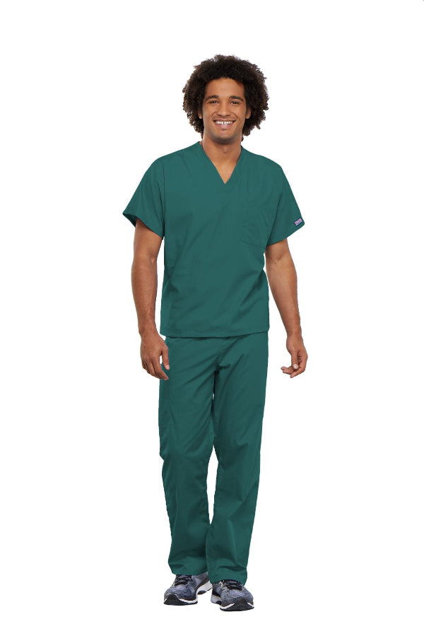 Teal Blue - Cherokee Workwear Originals Unisex V-Neck Tunic