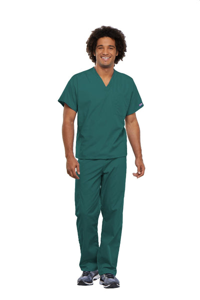 Teal Blue - Cherokee Workwear Originals Unisex V-Neck Tunic