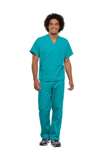 Turquoise - Cherokee Workwear Originals Unisex V-Neck Tunic