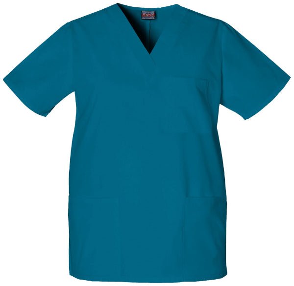 Caribbean Blue - Cherokee Workwear Originals Unisex V-Neck Top