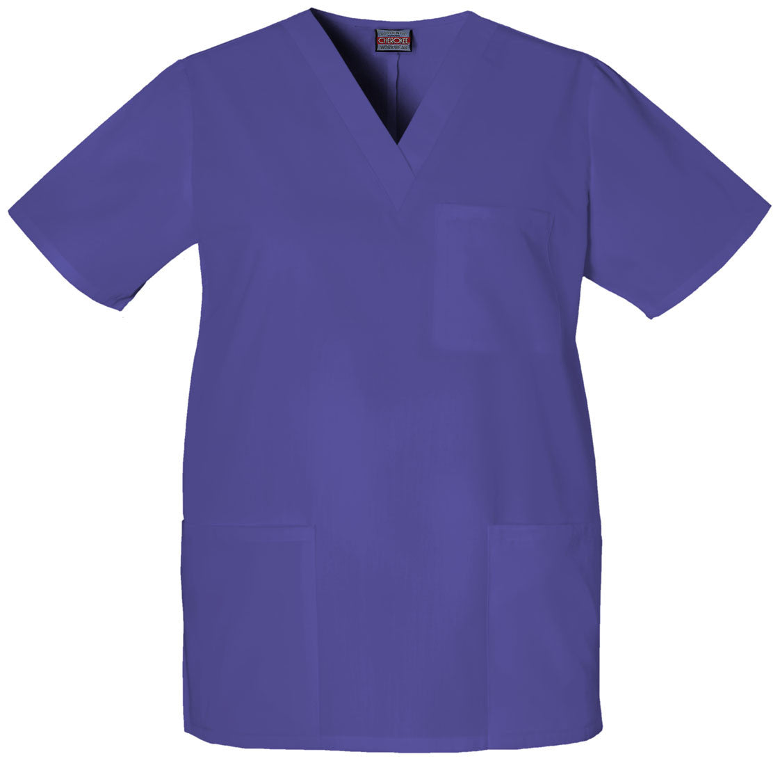 Grape - Cherokee Workwear Originals Unisex V-Neck Top
