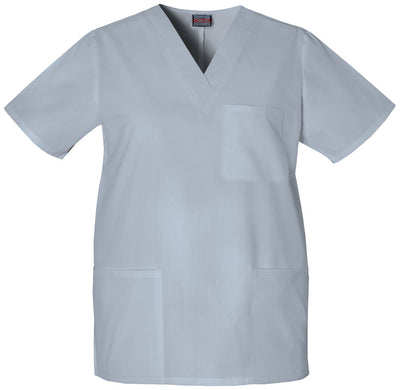 Grey - Cherokee Workwear Originals Unisex V-Neck Top