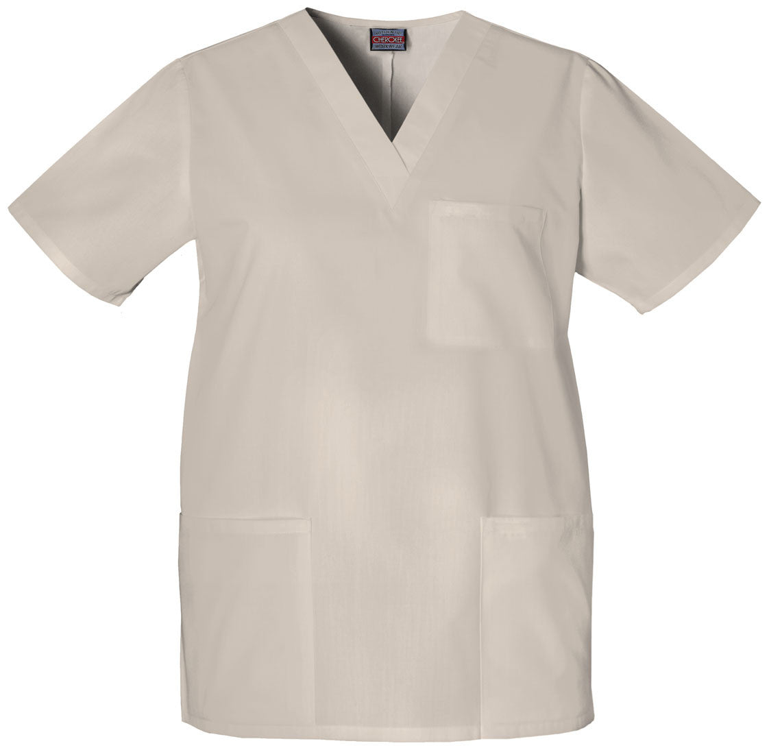 Khaki - Cherokee Workwear Originals Unisex V-Neck Top