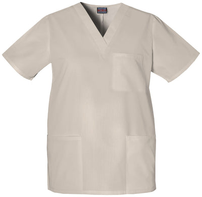 Khaki - Cherokee Workwear Originals Unisex V-Neck Top