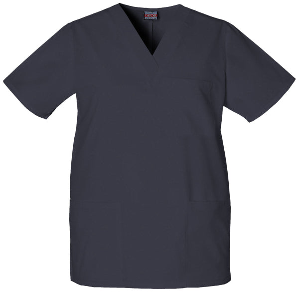 Pewter - Cherokee Workwear Originals Unisex V-Neck Top