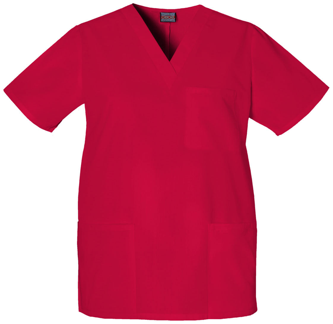 Red - Cherokee Workwear Originals Unisex V-Neck Top