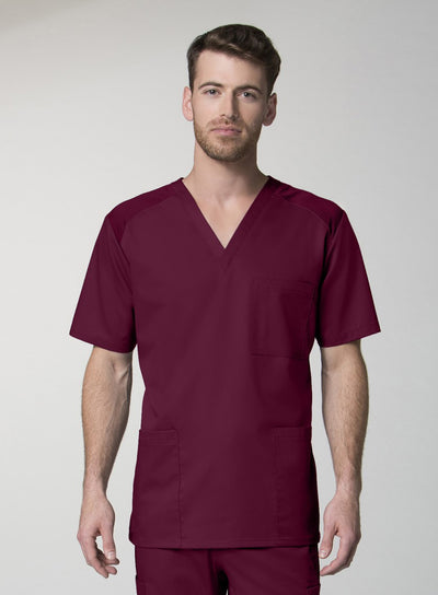 Wine - Maevn EON Men's 3-Pocket V-Neck Top