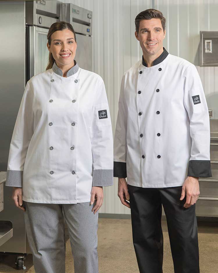 Premium Uniforms Chef Coat with Contrast Trim