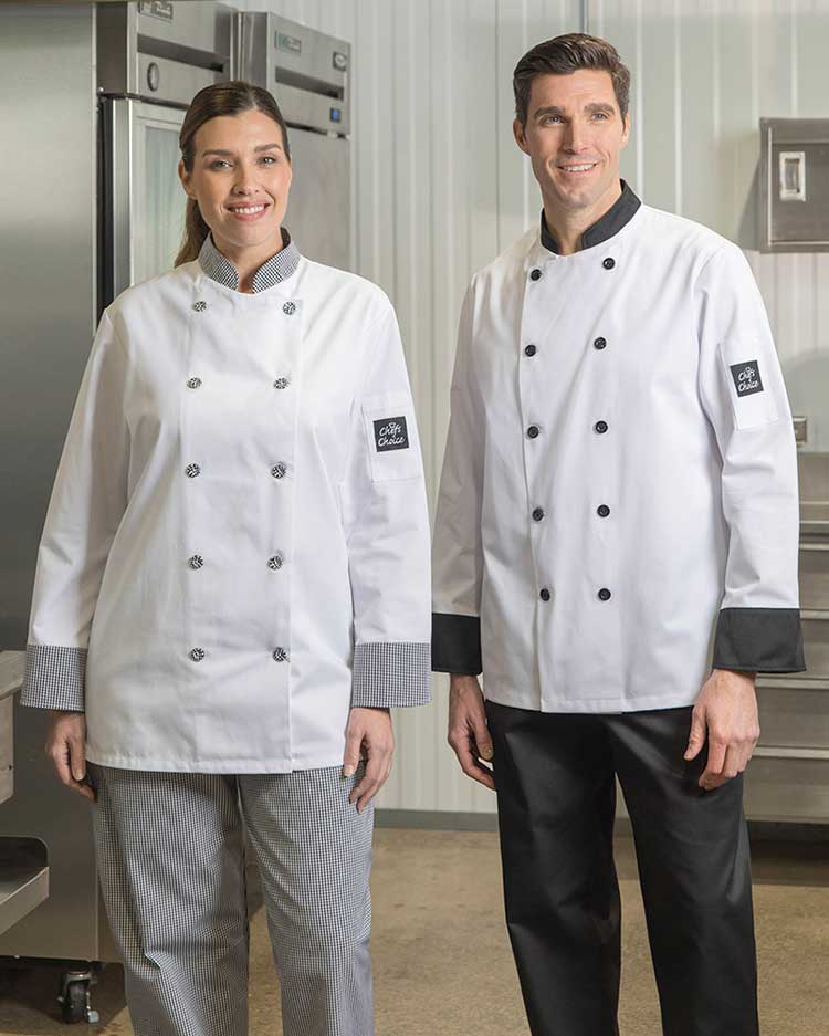 Premium Uniforms Chef Coat with Contrast Trim