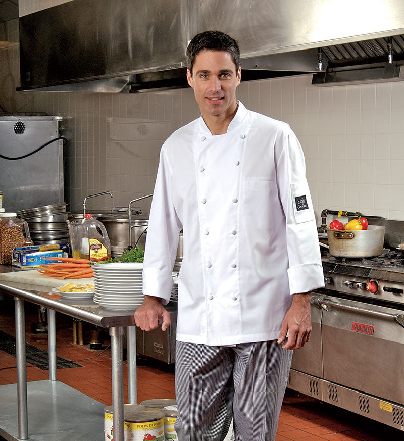 White - Premium Uniforms Chef Coat With Mesh Yoke