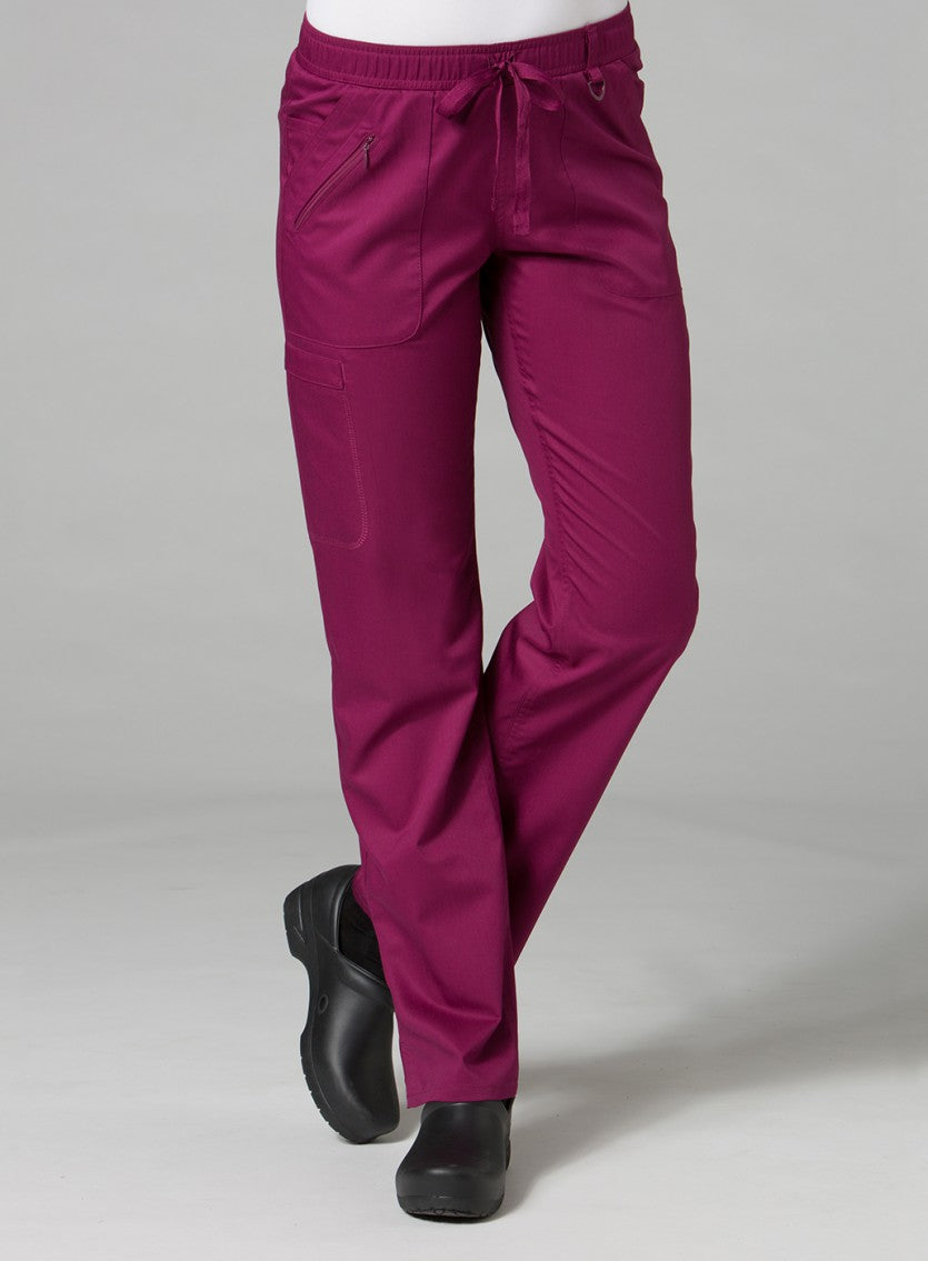 Wine - Maevn EON Elastic Zipper Pocket Cargo Pant