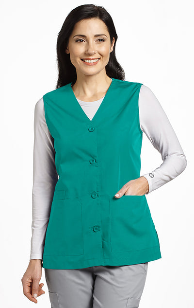 Teal - White Cross Classics Vest