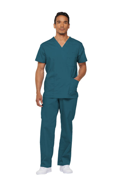 Caribbean Blue - Dickies EDS Signature Men's V-Neck Top