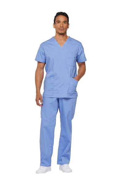 Ciel Blue - Dickies EDS Signature Men's V-Neck Top