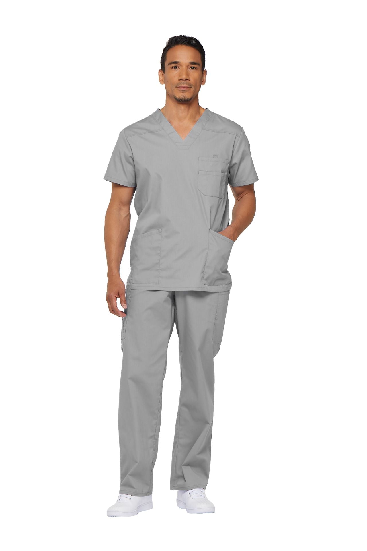 Grey - Dickies EDS Signature Men's V-Neck Top