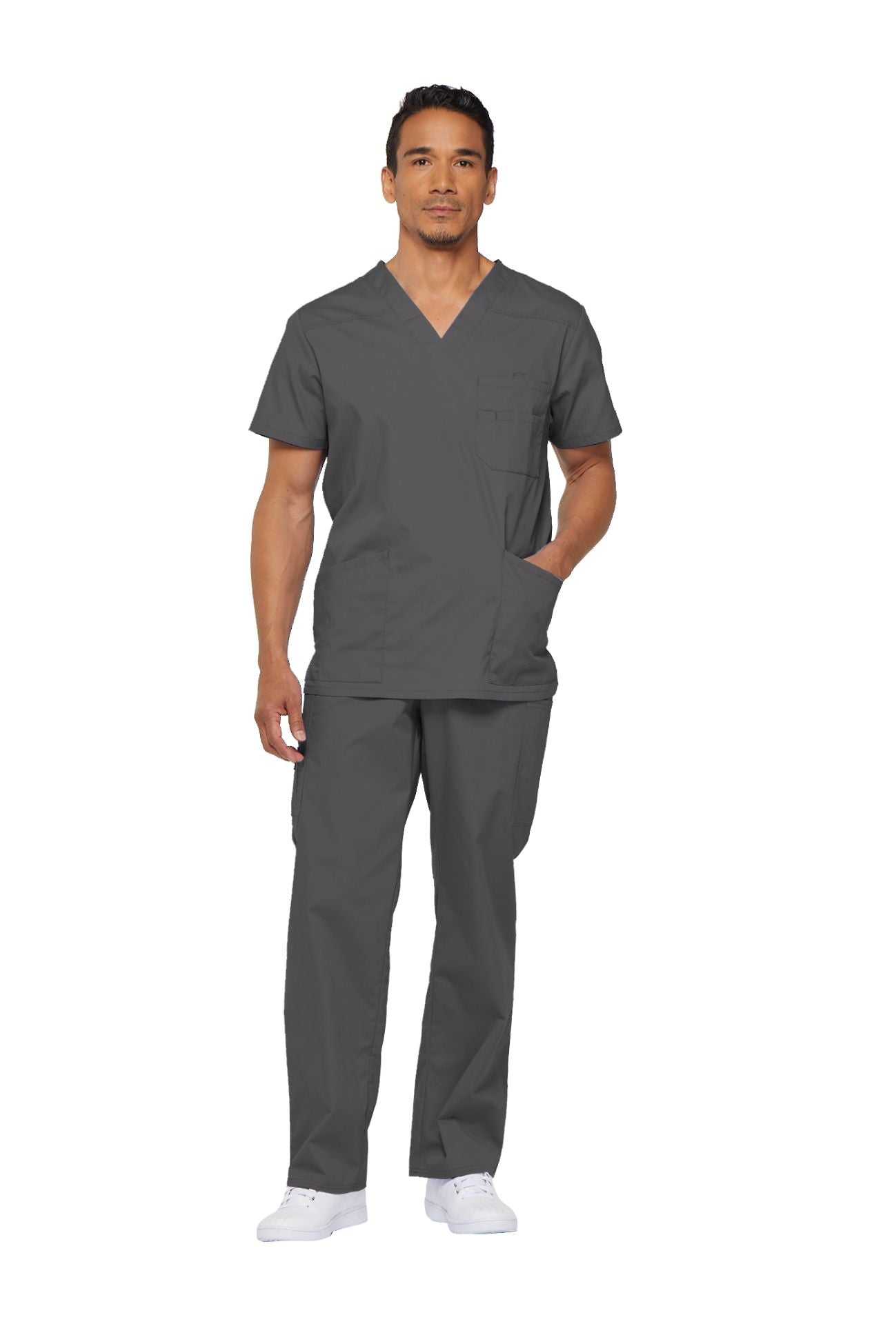 Pewter - Dickies EDS Signature Men's V-Neck Top