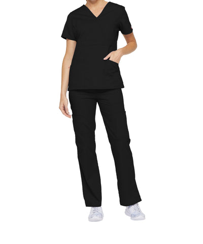 Black - Dickies EDS Signature Mock Wrap Top