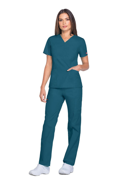 Caribbean Blue - Dickies EDS Signature Mock Wrap Top