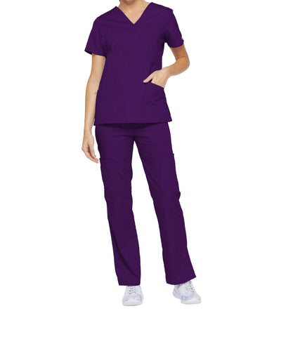 Eggplant - Dickies EDS Signature Mock Wrap Top