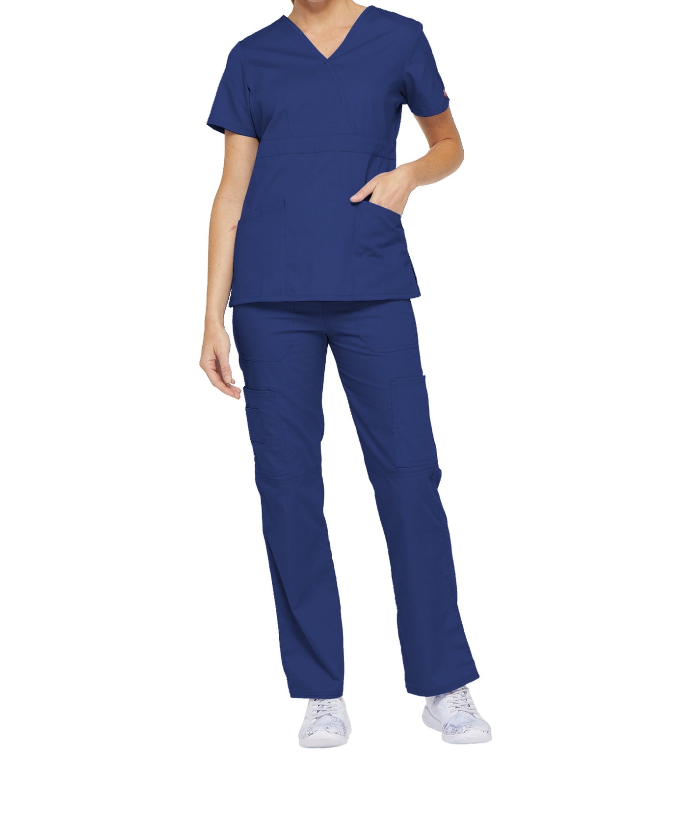 Galaxy Blue - Dickies EDS Signature Mock Wrap Top