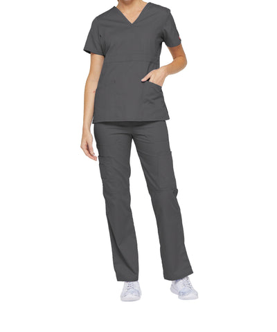 Pewter - Dickies EDS Signature Mock Wrap Top