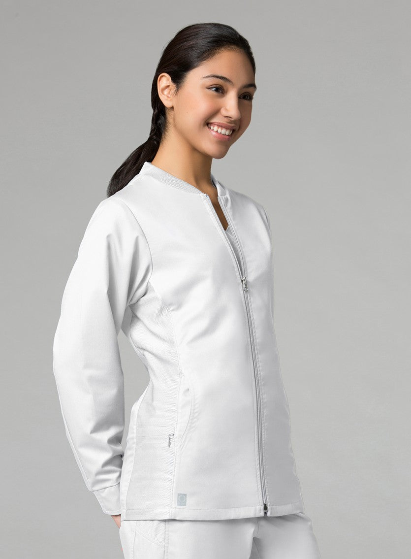 White - Maevn EON Sporty Mesh Panel Jacket